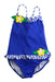 A Blue Swimsuits from Florence Eiseman in size 4T for girl. (Front View)