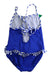 A Blue Swimsuits from Florence Eiseman in size 4T for girl. (Back View)