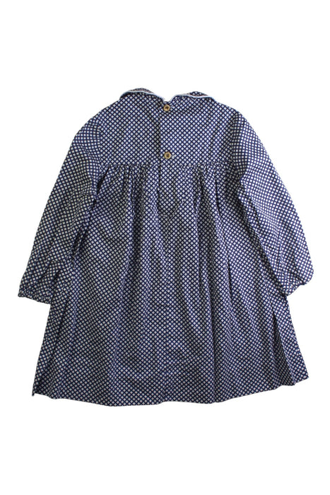 A Navy Long Sleeve Dresses from Busy Bees in size 3T for girl. (Back View)