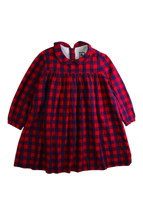 A Red Long Sleeve Dresses from Busy Bees in size 4T for girl. (Front View)