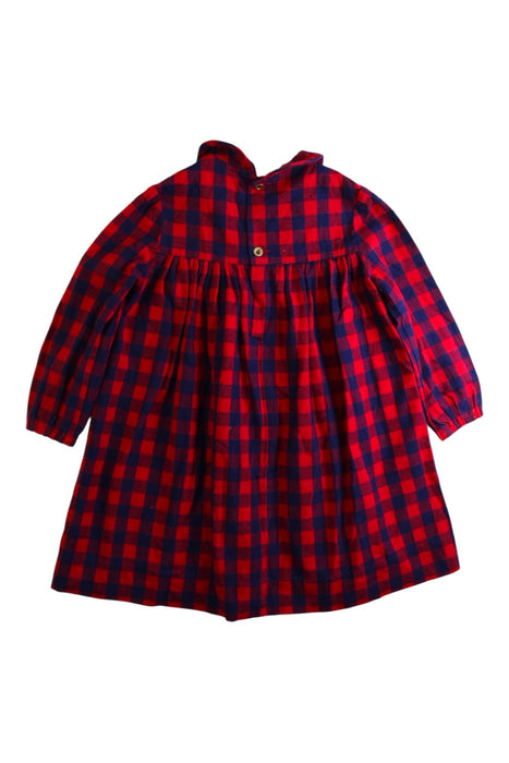 A Red Long Sleeve Dresses from Busy Bees in size 4T for girl. (Back View)