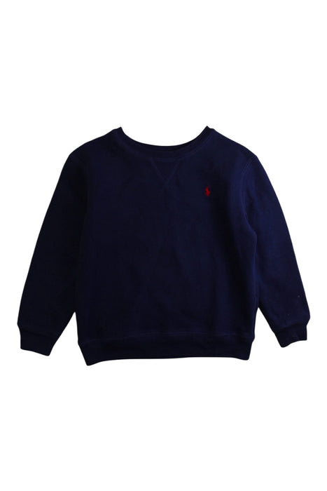A Navy Crewneck Sweatshirts from Polo Ralph Lauren in size 5T for boy. (Front View)