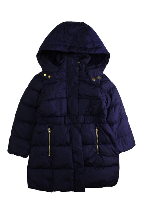 A Navy Puffer/Quilted Coats & Outerwear from Jacadi in size 4T for girl. (Front View)