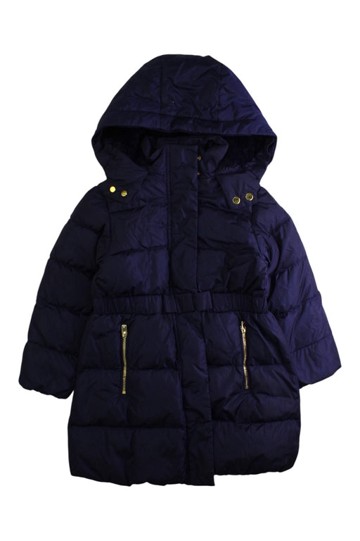 A Navy Puffer/Quilted Coats & Outerwear from Jacadi in size 4T for girl. (Front View)