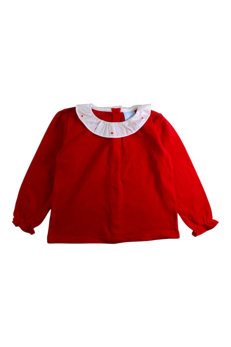A Red Long Sleeve Tops from Bella Bliss in size 3T for girl. (Front View)