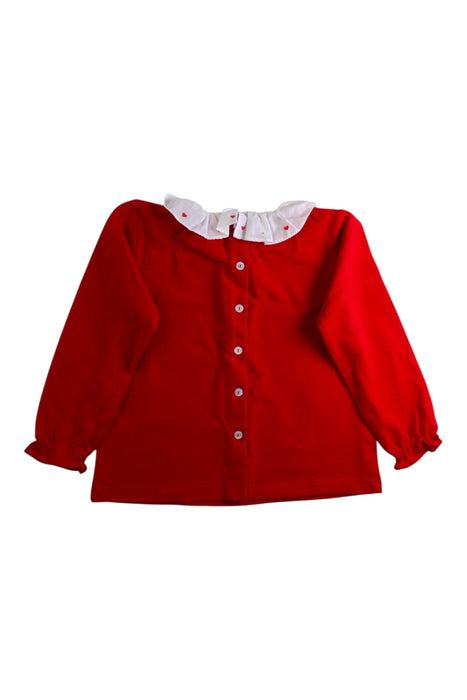 A Red Long Sleeve Tops from Bella Bliss in size 3T for girl. (Back View)
