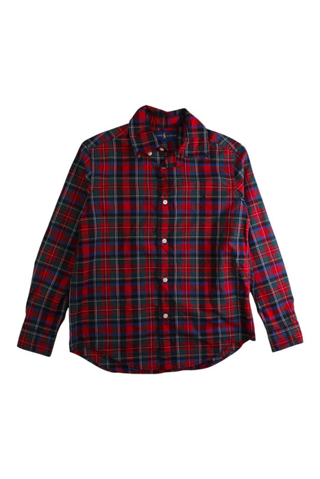 A Red Long Sleeve Shirts from Polo Ralph Lauren in size 7Y for boy. (Front View)