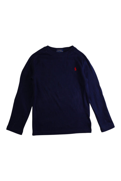A Navy Long Sleeve T Shirts from Polo Ralph Lauren in size 6T for boy. (Front View)