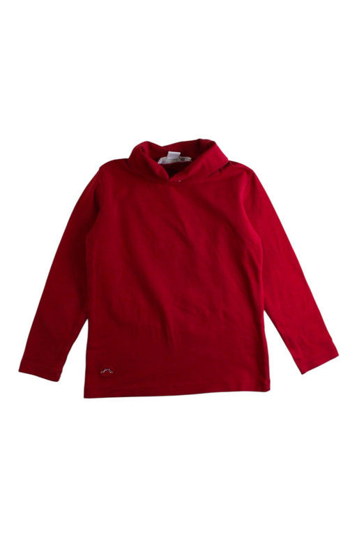A Red Long Sleeve Shirts from Chateau de Sable in size 4T for girl. (Front View)