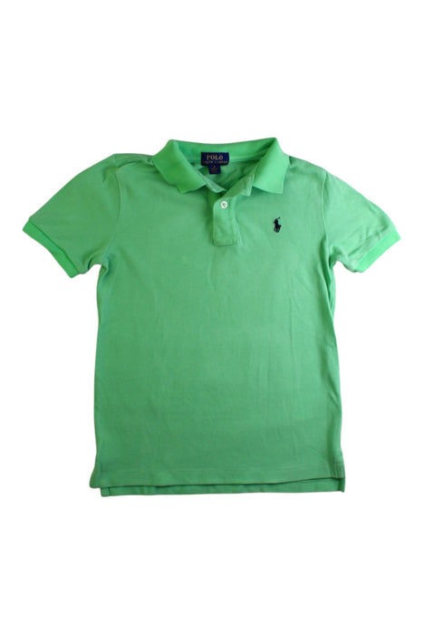 A Green Short Sleeve Polos from Polo Ralph Lauren in size 6T for boy. (Front View)