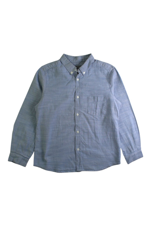 A Blue Long Sleeve Shirts from Bonpoint in size 6T for boy. (Front View)