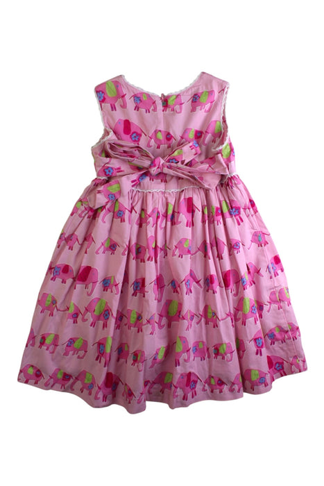 A Multicolour Sleeveless Dresses from Jim Thompson in size 4T for girl. (Back View)