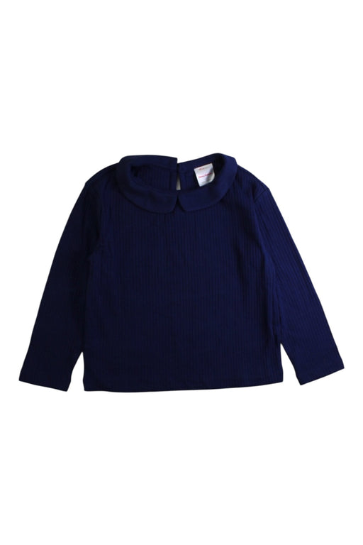 A Navy Long Sleeve Tops from Hanna Andersson in size 4T for girl. (Front View)
