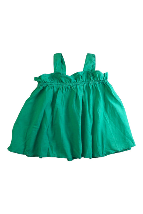 A Green Sleeveless Tops from Seed in size 5T for girl. (Front View)