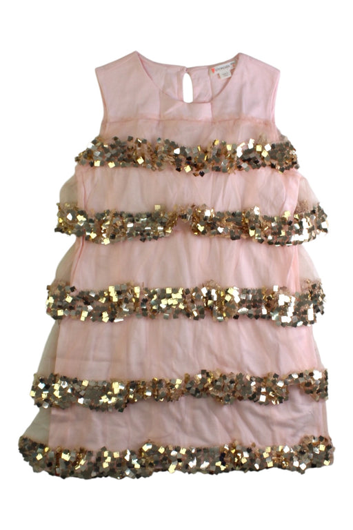 A Pink Sleeveless Dresses from Crewcuts in size 5T for girl. (Front View)
