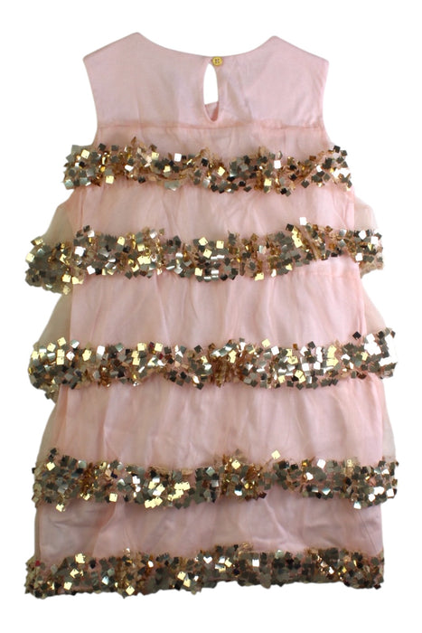 A Pink Sleeveless Dresses from Crewcuts in size 5T for girl. (Back View)