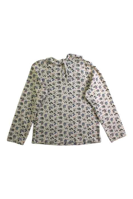 A White Long Sleeve Tops from Petit Bateau in size 4T for girl. (Back View)