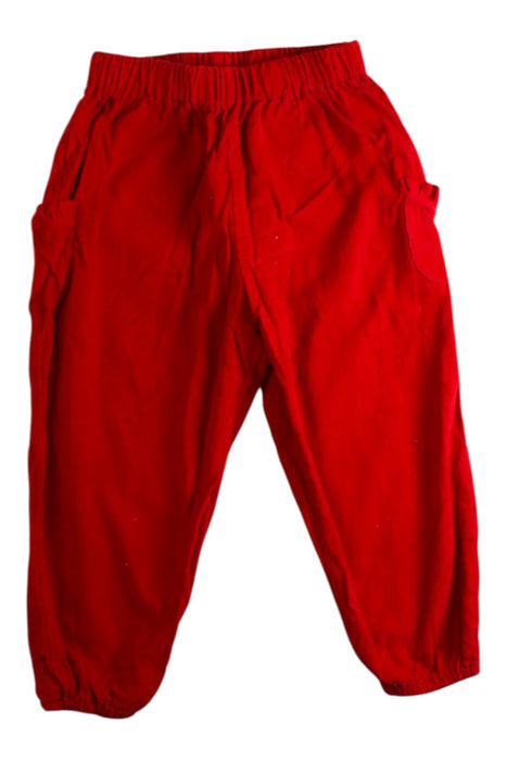 A Red Casual Pants from Busy Bees in size 4T for girl. (Front View)