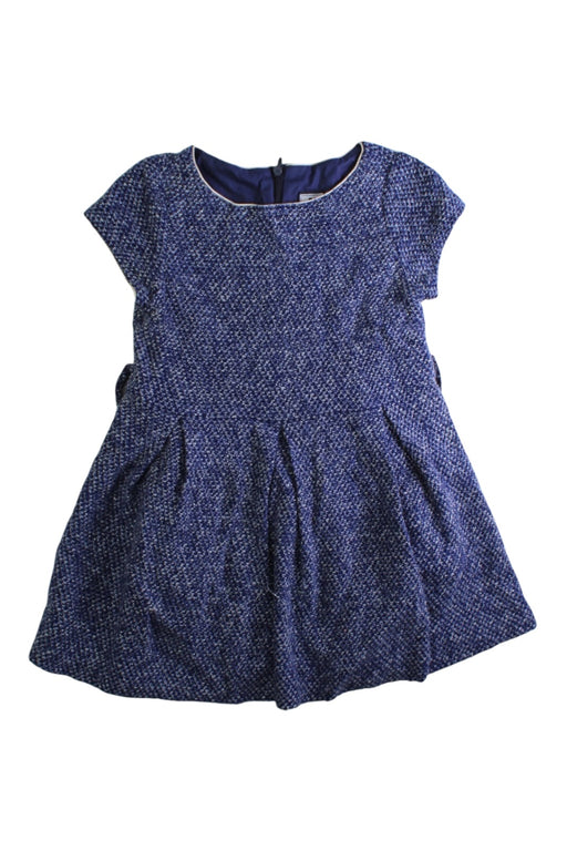 A Blue Short Sleeve Dresses from Busy Bees in size 4T for girl. (Front View)