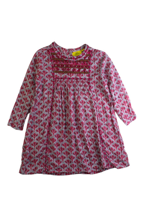 A Pink Long Sleeve Dresses from Roller Rabbit in size 4T for girl. (Front View)