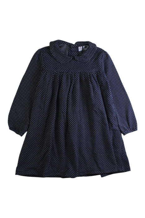 A Navy Long Sleeve Dresses from Busy Bees in size 4T for girl. (Front View)