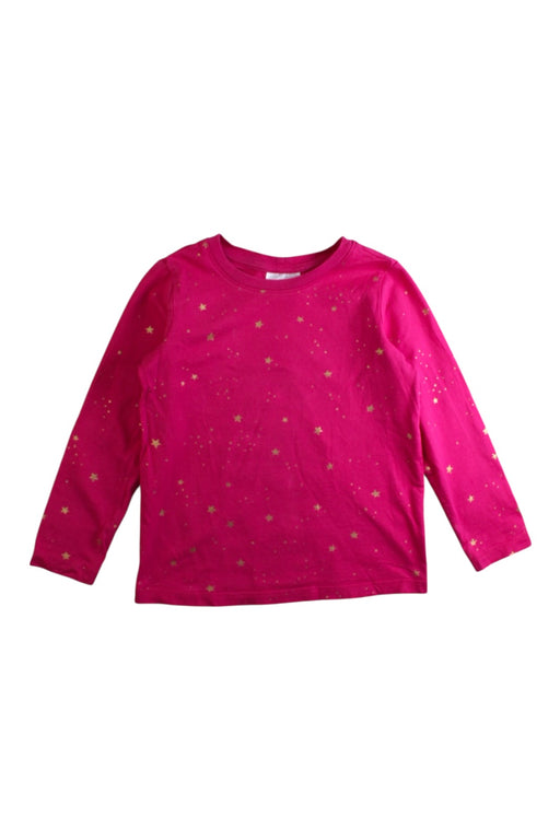 A Pink Long Sleeve T Shirts from Hanna Andersson in size 5T for girl. (Front View)