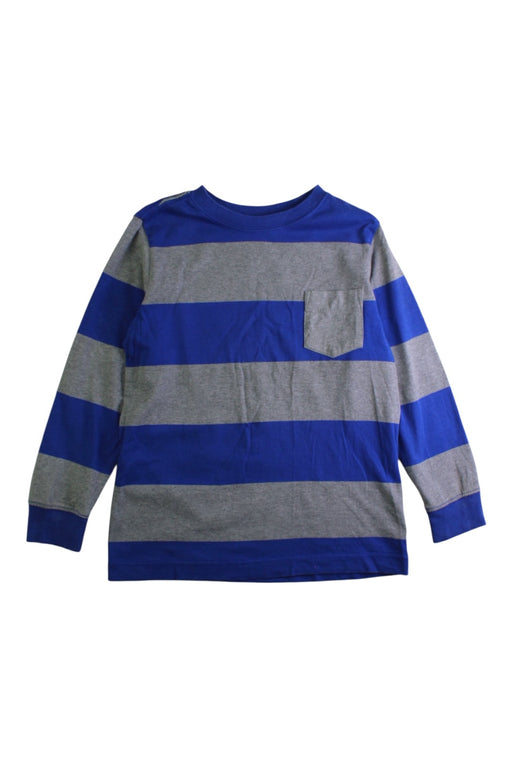 A Blue Long Sleeve T Shirts from Hanna Andersson in size 6T for boy. (Front View)