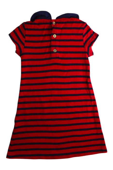 A Red Short Sleeve Dresses from Busy Bees in size 4T for girl. (Back View)