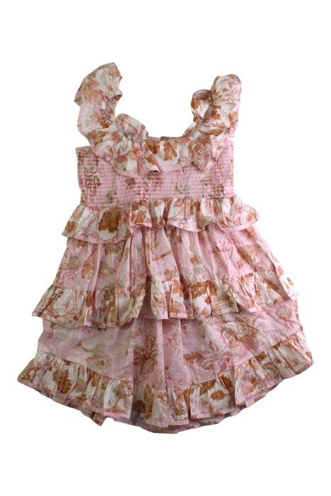 A Pink Sleeveless Dresses from Zimmermann in size 4T for girl. (Back View)