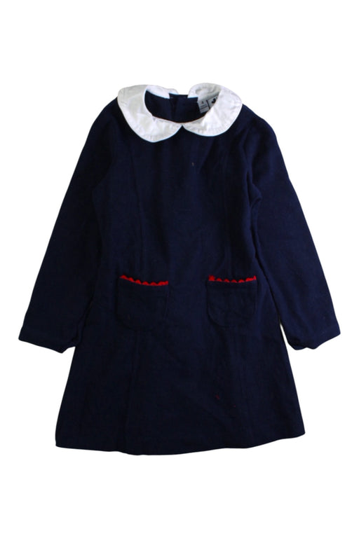 A Navy Long Sleeve Dresses from Busy Bees in size 4T for girl. (Front View)