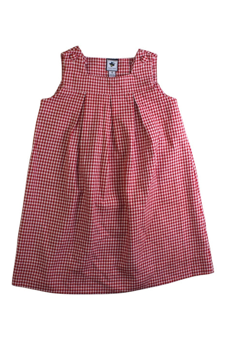 A Red Sleeveless Dresses from Busy Bees in size 4T for girl. (Front View)