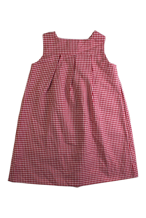 A Red Sleeveless Dresses from Busy Bees in size 4T for girl. (Back View)