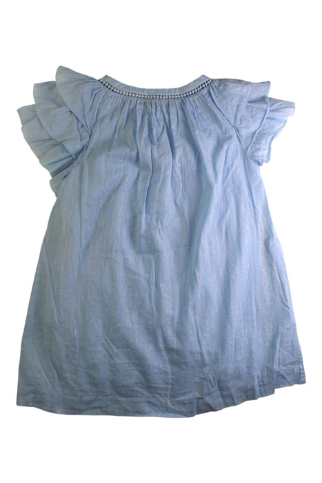 A Blue Short Sleeve Dresses from Velveteen in size 8Y for girl. (Back View)