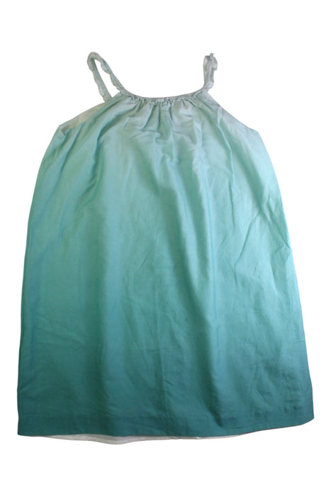 A Teal Sleeveless Dresses from Bonpoint in size 8Y for girl. (Front View)