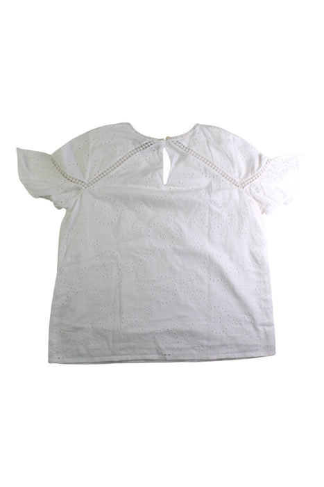 A White Short Sleeve Tops from Velveteen in size 10Y for girl. (Back View)