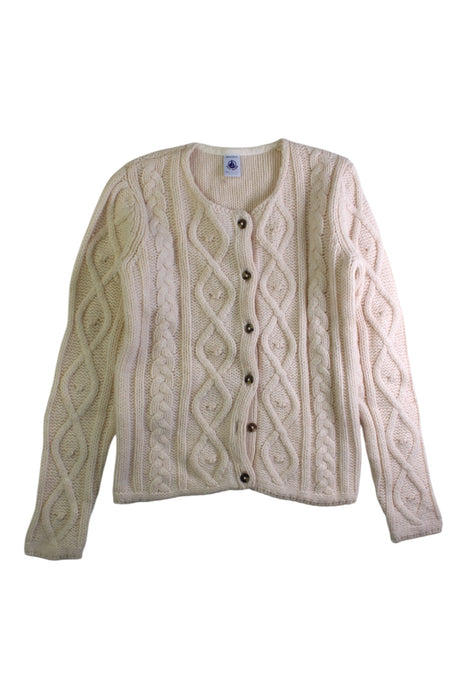A Ivory Cardigans from Petit Bateau in size 8Y for girl. (Front View)