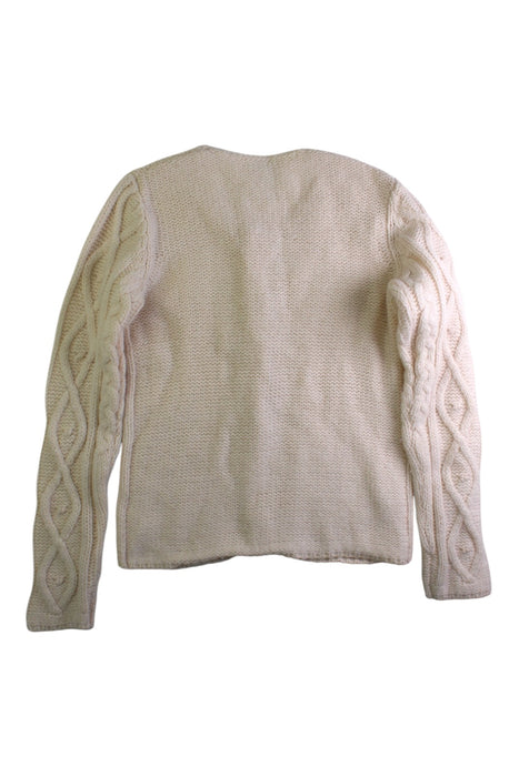 A Ivory Cardigans from Petit Bateau in size 8Y for girl. (Back View)