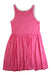 A Pink Sleeveless Dresses from Petit Bateau in size 10Y for girl. (Back View)