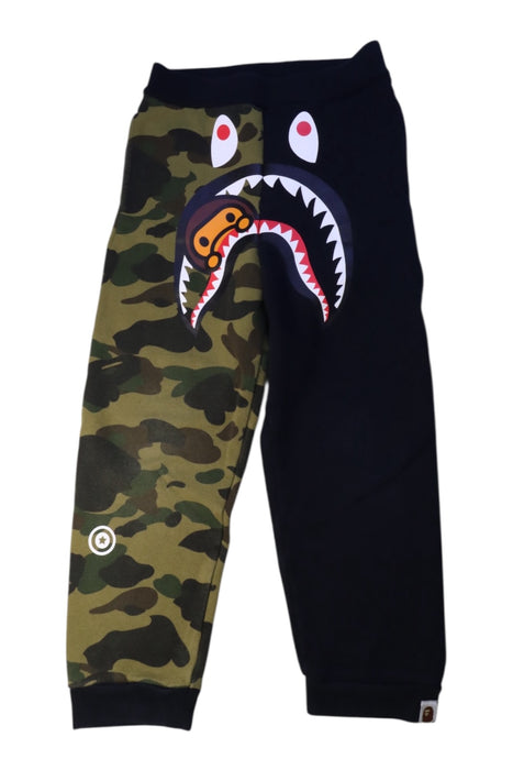 A Black Sweatpants from Bape by A Bathing Ape in size 7Y for boy. (Front View)