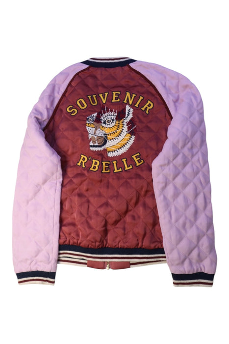 A Burgundy Puffer/Quilted Jackets from Scotch & Soda in size 10Y for girl. (Back View)