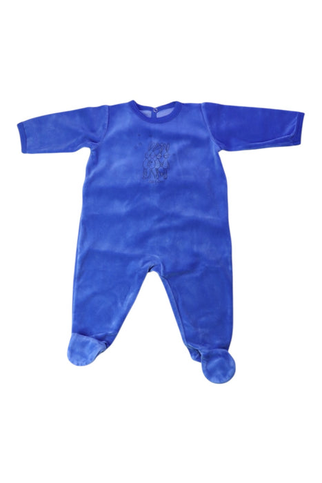 A Blue Onesies from Petit Bateau in size 3-6M for boy. (Front View)