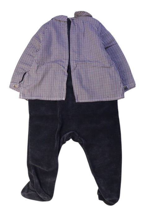 A Navy Long Sleeve Jumpsuits from Natalys in size 3-6M for boy. (Back View)