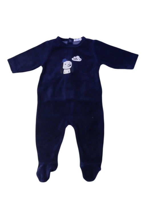 A Navy Onesies from Bout'Chou in size 0-3M for boy. (Front View)