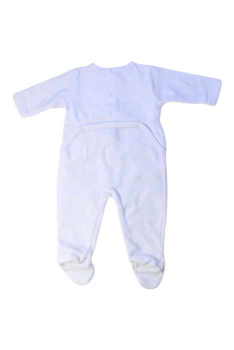A White Onesies from Bout'Chou in size 0-3M for boy. (Back View)