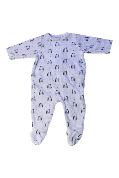 A Grey Onesies from Bout'Chou in size 0-3M for boy. (Front View)