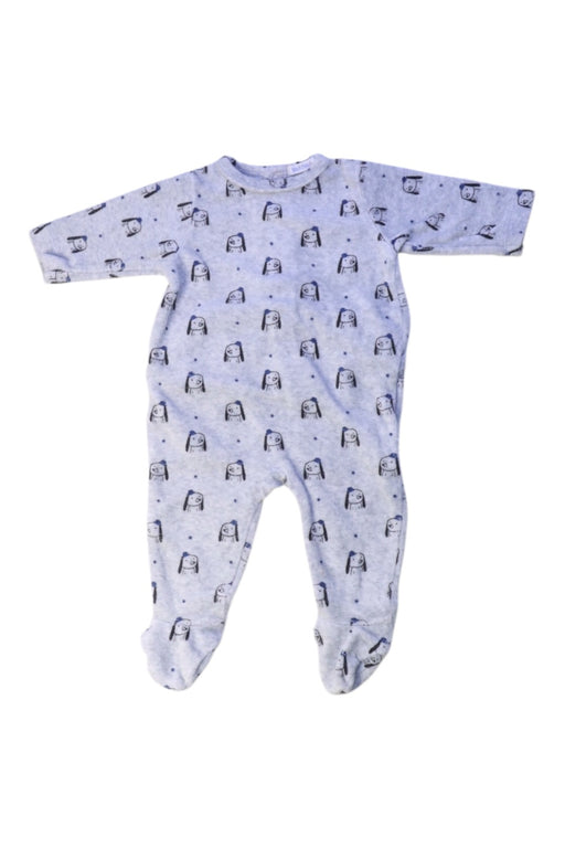 A Grey Onesies from Bout'Chou in size 0-3M for boy. (Front View)