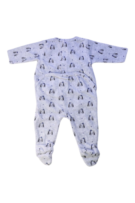 A Grey Onesies from Bout'Chou in size 0-3M for boy. (Back View)