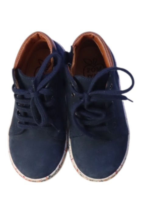 A Navy Sneakers from Pom d’Api in size 3T for boy. (Back View)