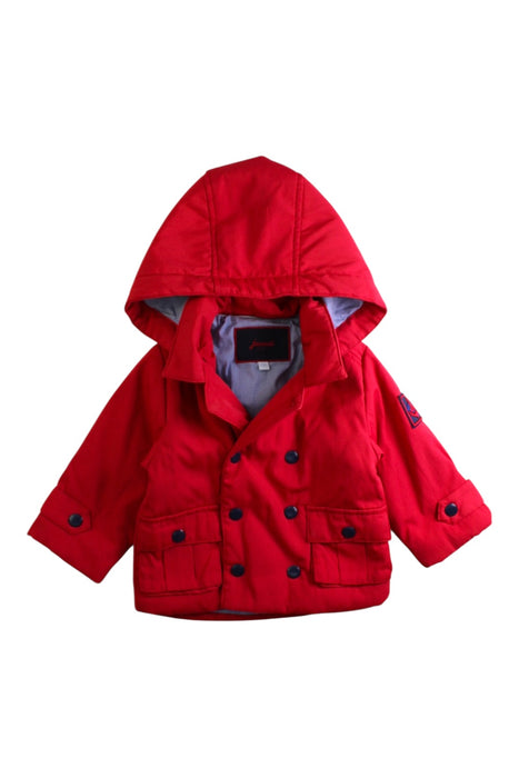 A Red Coats from Jacadi in size 6-12M for boy. (Front View)