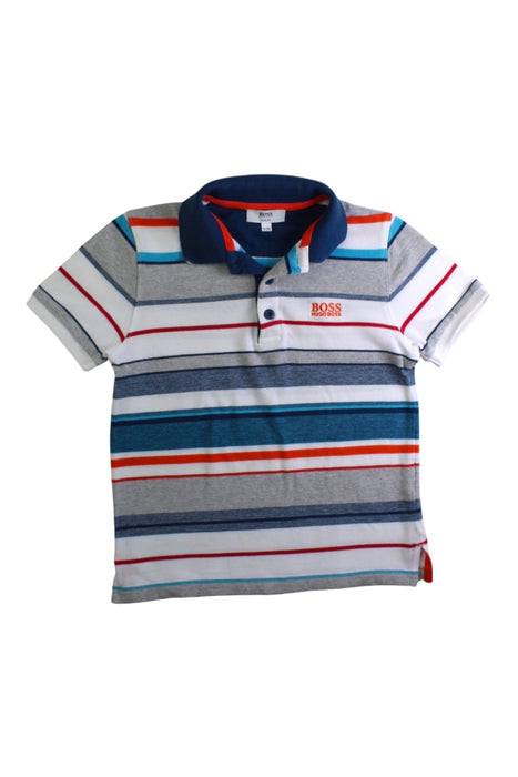 A Multicolour Short Sleeve Polos from Boss in size 8Y for boy. (Front View)